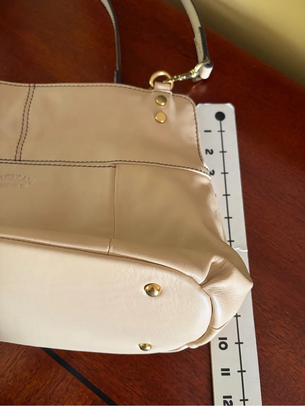American Leather Co. Shoulder Bag Triple Entry and Double Straps